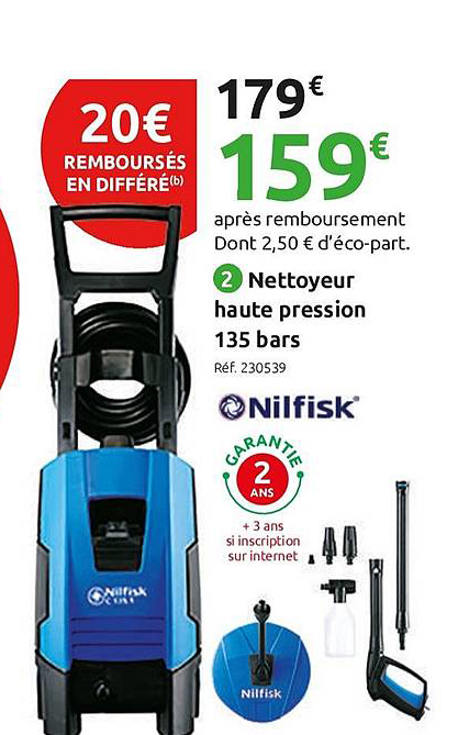 nettoyeur haute pression 135 bars nilfisk
