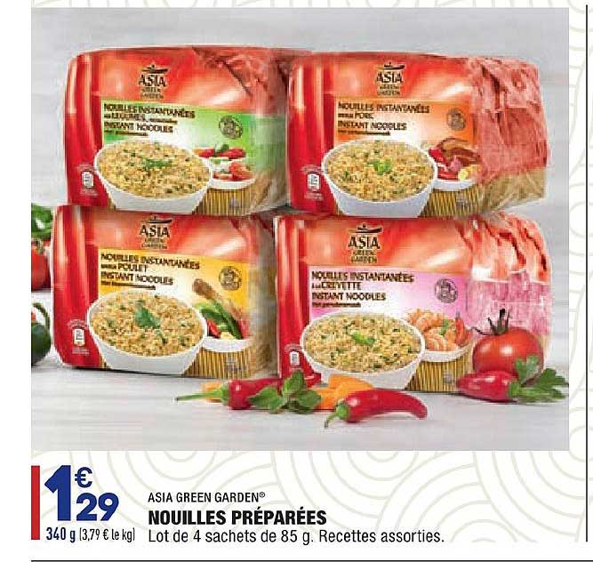 nouilles préparées asia green garden