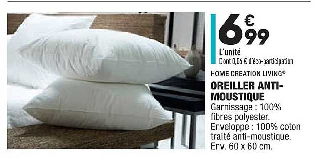 oreiller anti moustique home creation living
