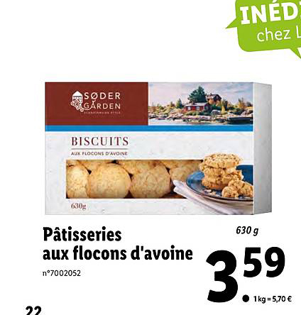 pâtisseries aux flocons d'avoine
