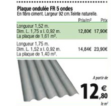plaque ondulée fr 5 ondes