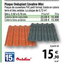 plaque onduplast covaline mini