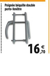 poignée béquille double porte fenêtre