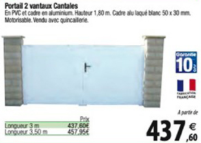 Portail 2 Vantaux Canteles