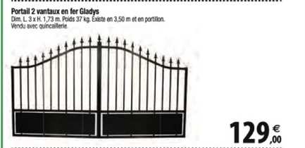 portail 2 vantaux en fer gladys