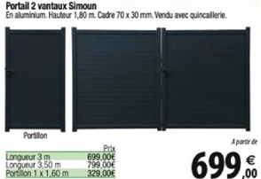 portail 2 vantaux simoun