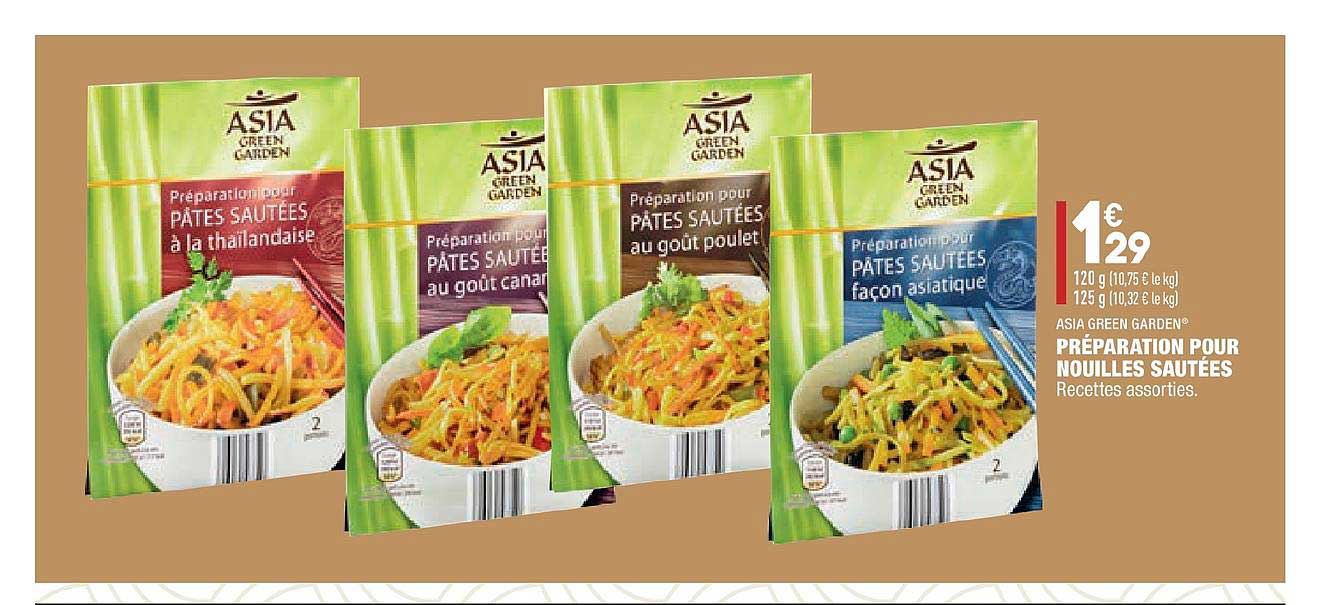 préparation pour nouilles sautées asia green garden