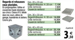 regards et rehausses eaux pluviales