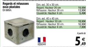 regards et rehausses eaux pluviales