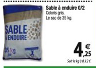 sable à enduire 0 2