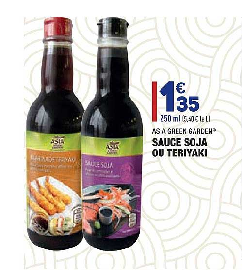 sauce soja ou teriyaki asia green garden