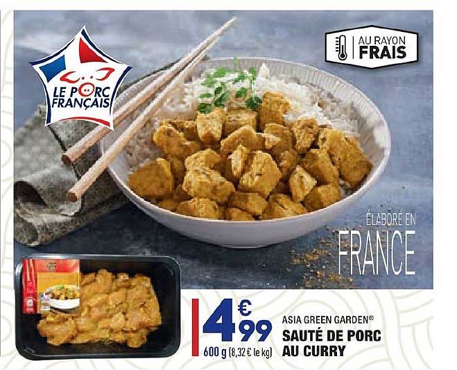 sauté de porc au curry asia green garden