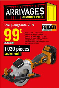 Scie Plongeante 20 V