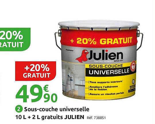Sous Couche Universelle 10 L + 2 L Gratuits Julien