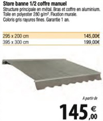 store banne 1 2 coffre manuel