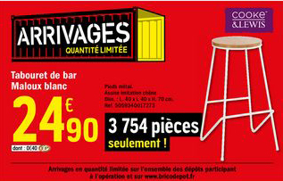 Tabouret De Bar Moux Blanc