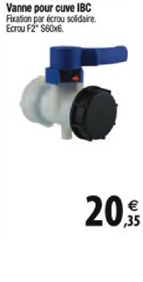 vanne pour cuve ibc