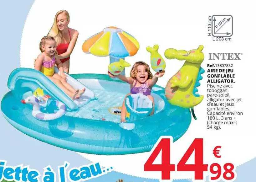 aire de jeu gonflable alligator intex