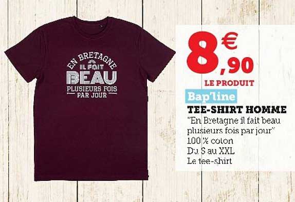 bap'line tee-shirt homme