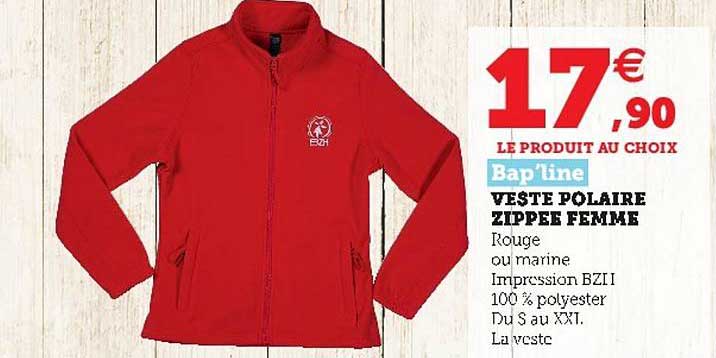 bap'line veste polaire zippee femme