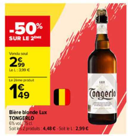 Bière Blonde Lux Ongerlo