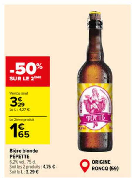 bière blonde pépette