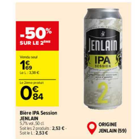bière ipa session jenlain