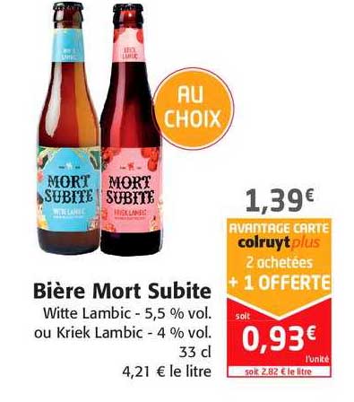 bière mort subite