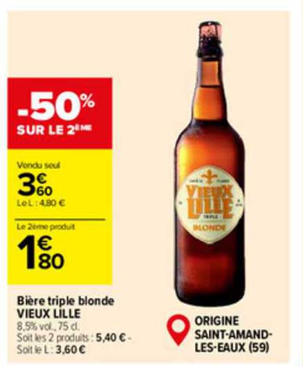 bière triple blonde vieux lille