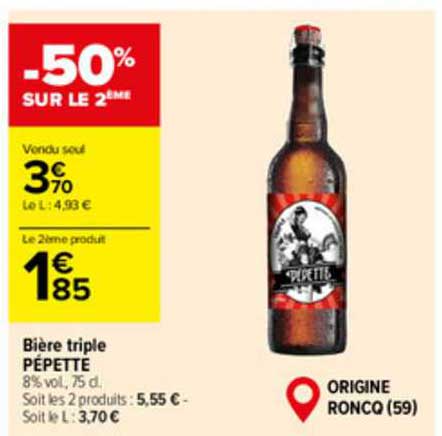 bière triple pépette