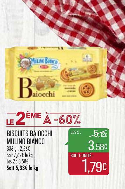 biscuits baiocchi mulino bianco