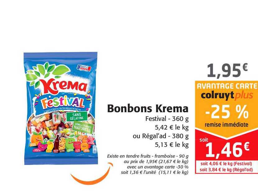 bonbons krema festival ou régal'ad
