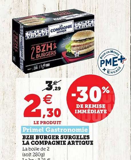 bzh burger surgelés la compagnie artique