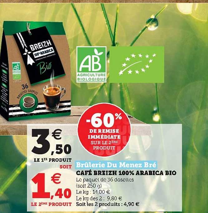 café breizh 100% arabica bio brûlerie du menez bré