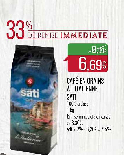 café en grains à l'italienne sati