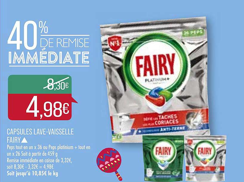 capsules lave-vaisselle fairy