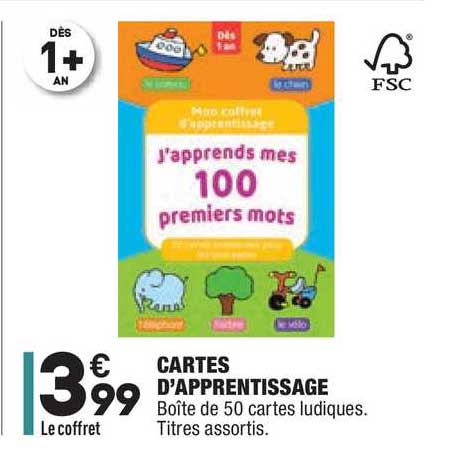 cartes d'apprentissage
