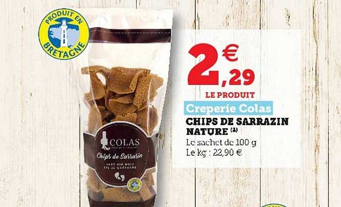 chips de sarrazin nature crêperie colas