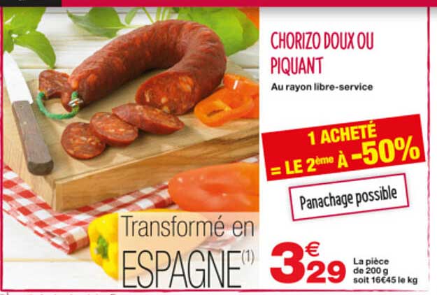 chorizo doux ou piquant