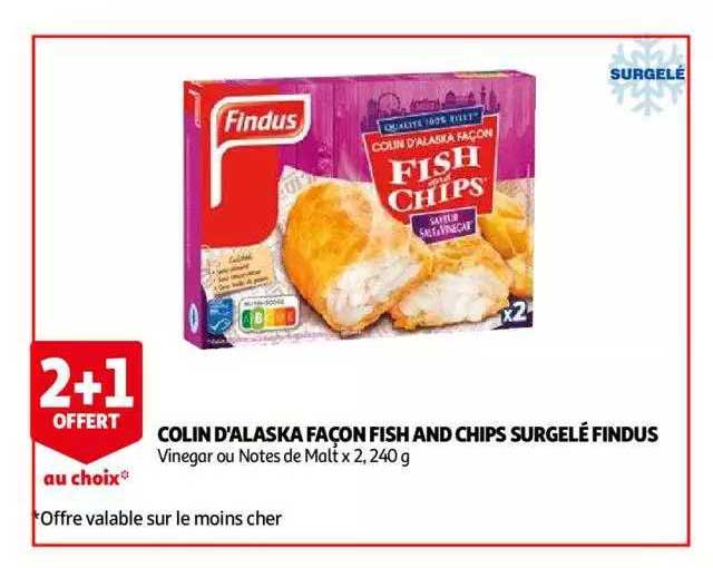 colin d'alaska façon fish and chips surgelé findus