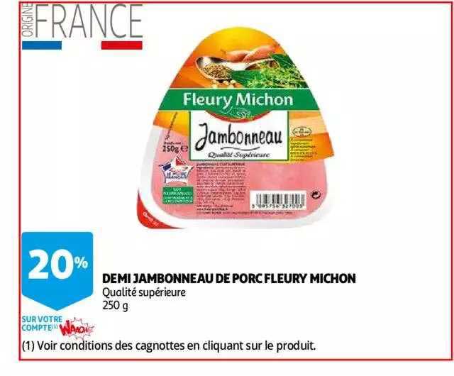 demi jambonneau de porc fleury michon