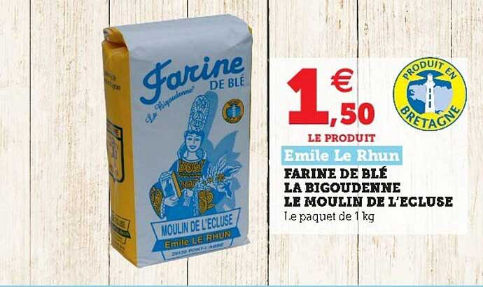 farine de blé la bigoudenne le moulin de l'écluse emile le rhun
