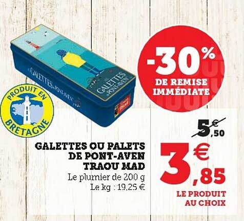 galettes ou palets de pont-aven traou mad