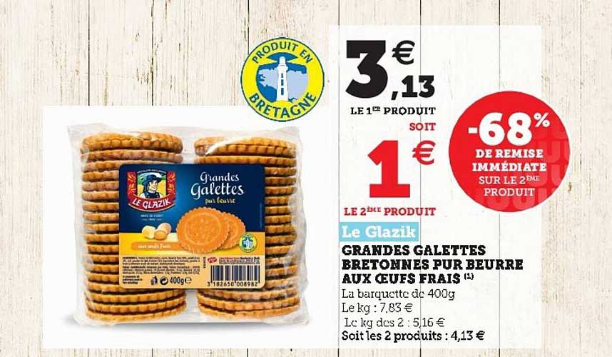 grandes galettes bretonnes pur beurre aux oeufs frais le glazik