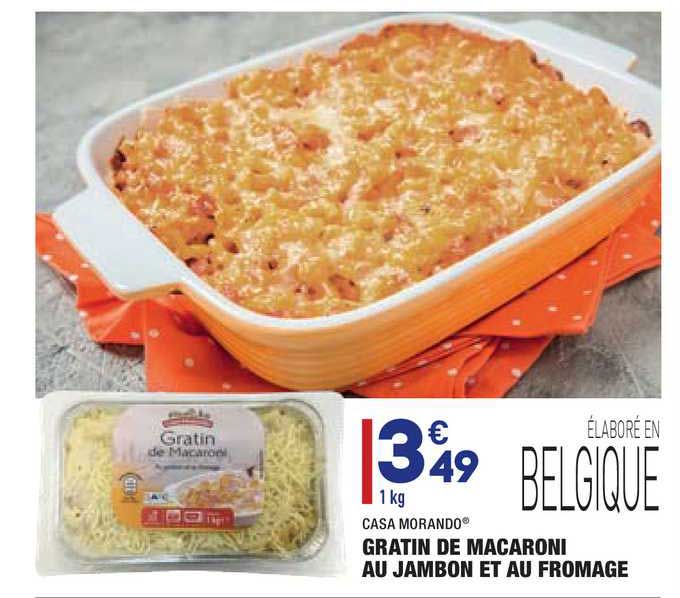 gratin de macaroni au jambon et au fromage casa morando