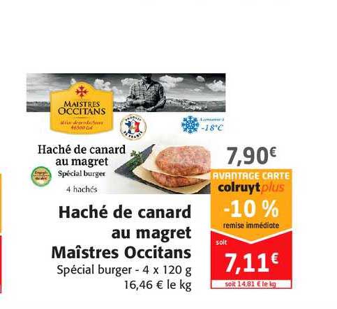 haché de canard au magret maîstres occitans
