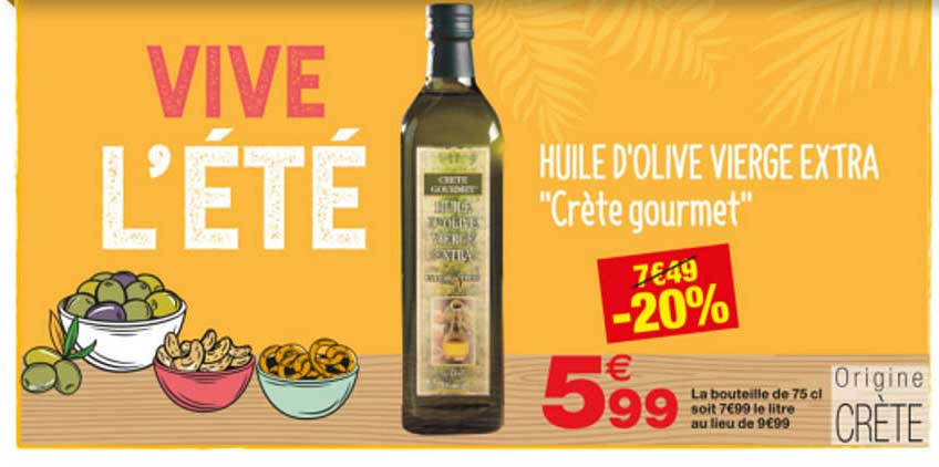 Huile D'olive Vierge Extra "crète Gourmet"