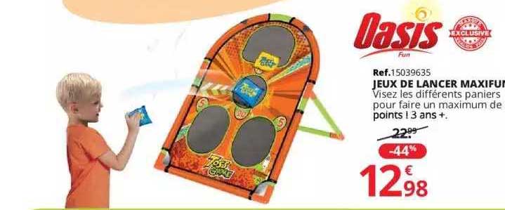 jeux de lancer maxifun oasis