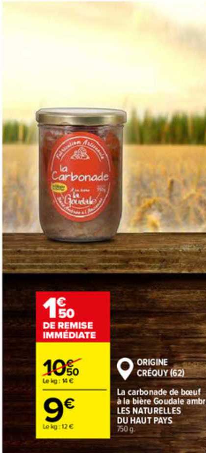 la carbonade de boeuf à la bière goudale ambre les naturelles du haut pays