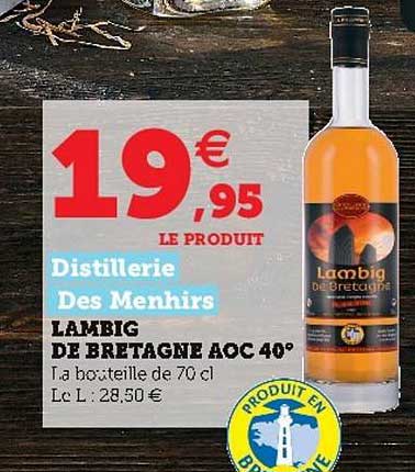 lambig de bretagne aoc 40° distillerie des menhirs